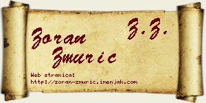 Zoran Žmurić vizit kartica